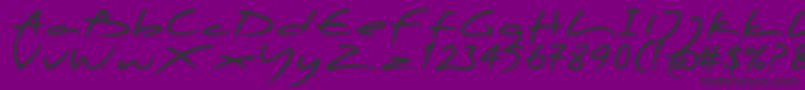 Fonte PfscandalproDisplayblack – fontes pretas em um fundo violeta