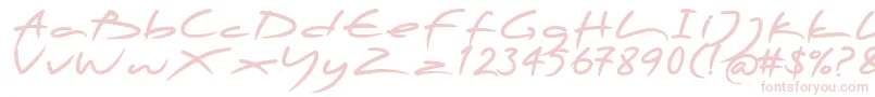 PfscandalproDisplayblack-Schriftart – Rosa Schriften auf weißem Hintergrund