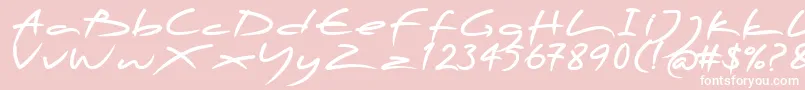 PfscandalproDisplayblack-Schriftart – Weiße Schriften auf rosa Hintergrund