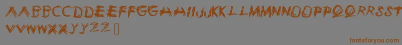 Sketchie Font – Brown Fonts on Gray Background