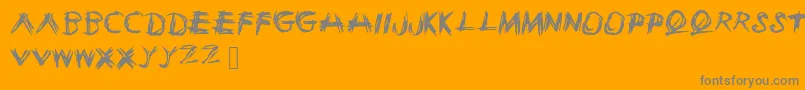 Sketchie Font – Gray Fonts on Orange Background