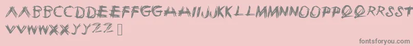 Sketchie Font – Gray Fonts on Pink Background