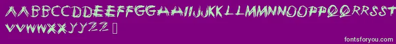 Sketchie Font – Green Fonts on Purple Background