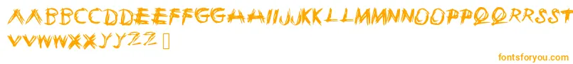 Sketchie Font – Orange Fonts on White Background