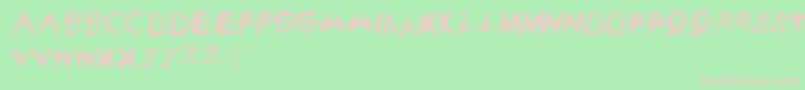 Sketchie Font – Pink Fonts on Green Background