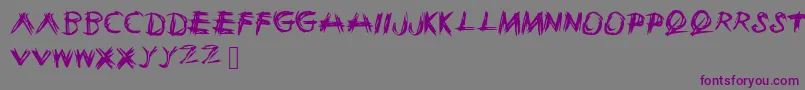 Sketchie Font – Purple Fonts on Gray Background