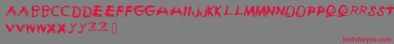 Sketchie Font – Red Fonts on Gray Background