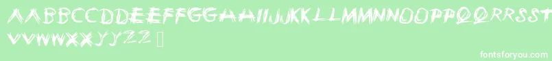 Sketchie Font – White Fonts on Green Background
