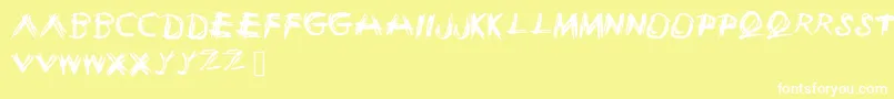 Sketchie Font – White Fonts on Yellow Background