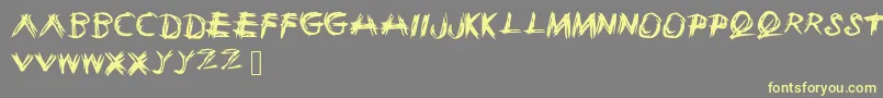 Sketchie Font – Yellow Fonts on Gray Background