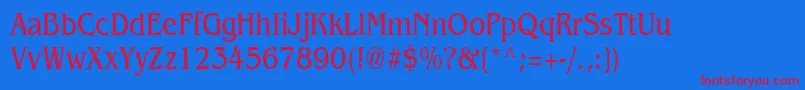 Benguiat80n Font – Red Fonts on Blue Background