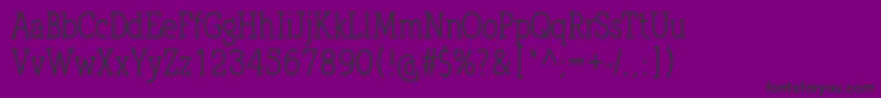 QlarendonCondensed Font – Black Fonts on Purple Background