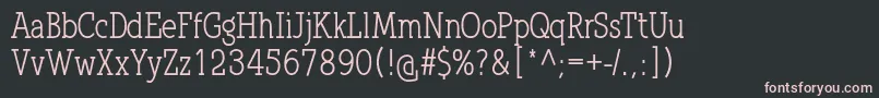 フォントQlarendonCondensed – 黒い背景にピンクのフォント