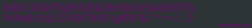 フォントQlarendonCondensed – 黒い背景に紫のフォント