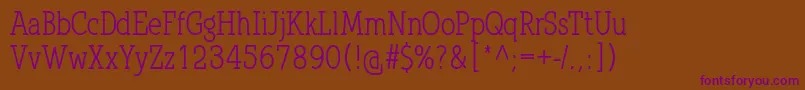 Шрифт QlarendonCondensed – фиолетовые шрифты на коричневом фоне