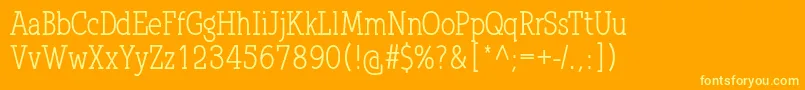 More about QlarendonCondensed Font QlarendonCondensed Font – Yellow Fonts on Orange Background