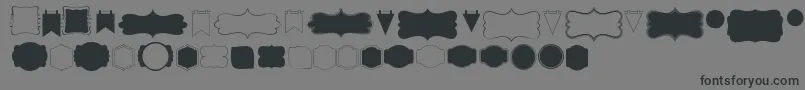 フォントKgflavorandframesfour – 黒い文字の灰色の背景