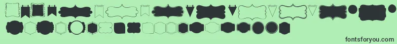 Kgflavorandframesfour Font – Black Fonts on Green Background