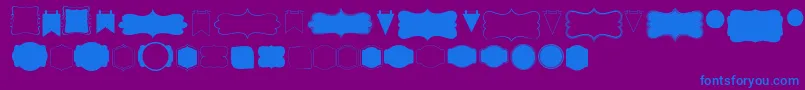 Kgflavorandframesfour Font – Blue Fonts on Purple Background