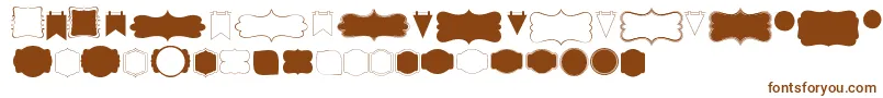 Шрифт Kgflavorandframesfour – коричневые шрифты на белом фоне