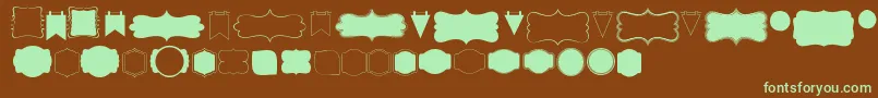 Kgflavorandframesfour Font – Green Fonts on Brown Background
