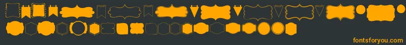 Kgflavorandframesfour Font – Orange Fonts on Black Background