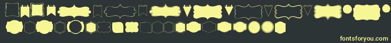 Kgflavorandframesfour Font – Yellow Fonts on Black Background