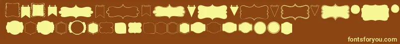 Kgflavorandframesfour Font – Yellow Fonts on Brown Background