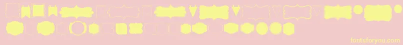 Kgflavorandframesfour Font – Yellow Fonts on Pink Background