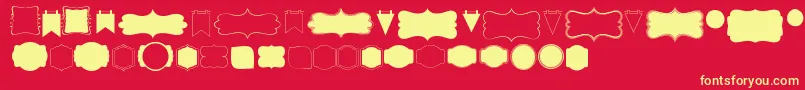 Kgflavorandframesfour Font – Yellow Fonts on Red Background