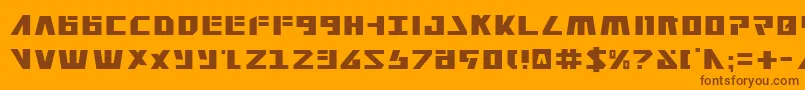 Falconhead-fontti – ruskeat fontit oranssilla taustalla