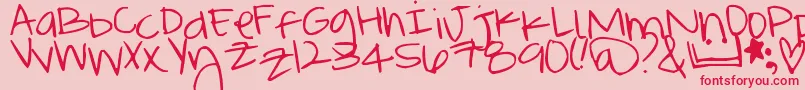 Mellybo0font Font – Red Fonts on Pink Background