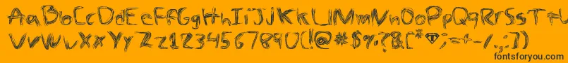 Шрифт TheSpaz – чёрные шрифты на оранжевом фоне