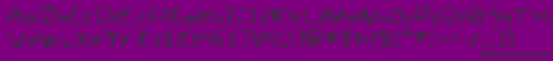 TheSpaz Font – Black Fonts on Purple Background