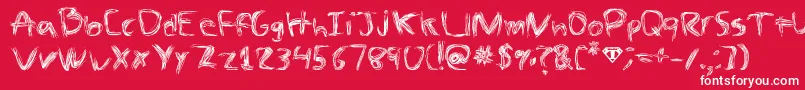 TheSpaz Font – White Fonts on Red Background