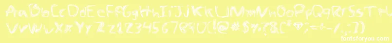 fuente TheSpaz – Fuentes Blancas Sobre Fondo Amarillo