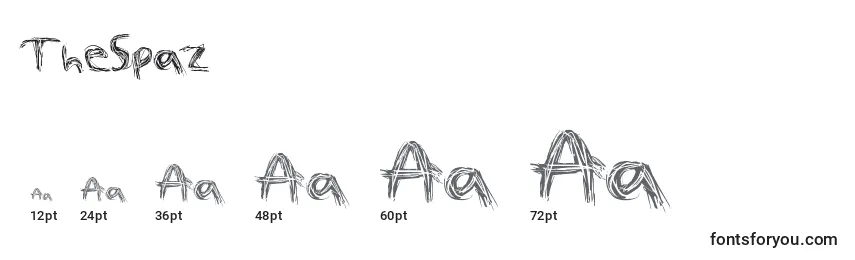 Размеры шрифта TheSpaz