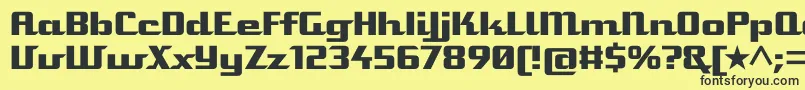 Staromat Font – Black Fonts on Yellow Background