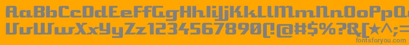 Staromat Font – Gray Fonts on Orange Background