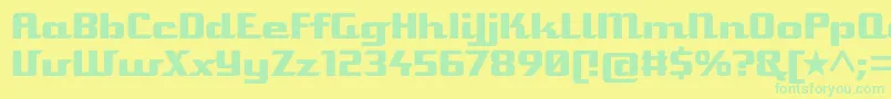 Staromat Font – Green Fonts on Yellow Background