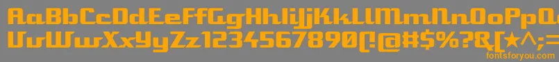 Staromat Font – Orange Fonts on Gray Background