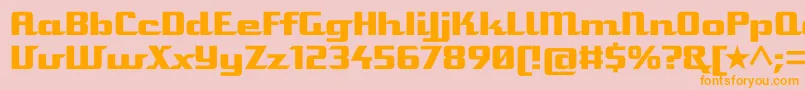 Staromat Font – Orange Fonts on Pink Background