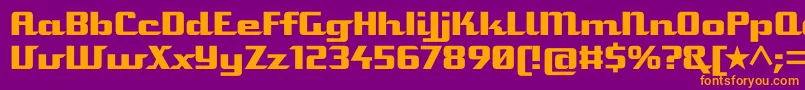 Staromat Font – Orange Fonts on Purple Background
