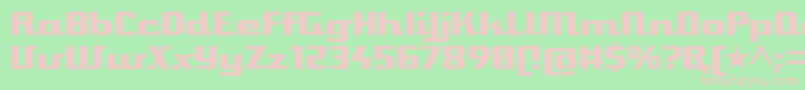 Staromat Font – Pink Fonts on Green Background