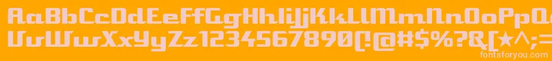 Staromat Font – Pink Fonts on Orange Background