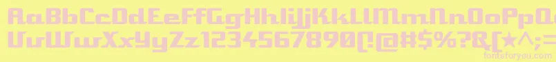 Staromat Font – Pink Fonts on Yellow Background