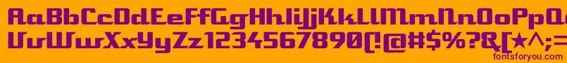 Staromat Font – Purple Fonts on Orange Background