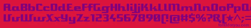 Staromat Font – Purple Fonts on Red Background