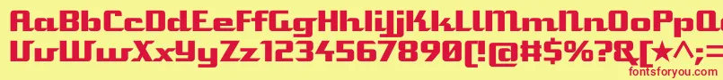Staromat Font – Red Fonts on Yellow Background