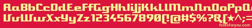 Staromat Font – Yellow Fonts on Red Background